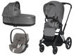 Immagine di Cybex trio Priam plus 4.0 telaio matt black-manhattan grey - Passeggini trio e duo