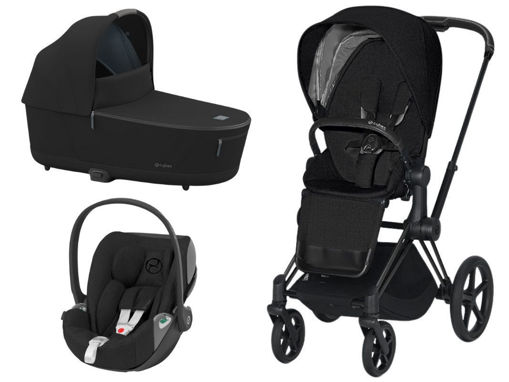 Immagine di Cybex trio Priam plus 4.0 telaio matt black-stardust black - Passeggini trio e duo