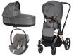 Immagine di Cybex trio Priam plus 4.0 telaio rosegold-manhattan grey - Passeggini trio e duo