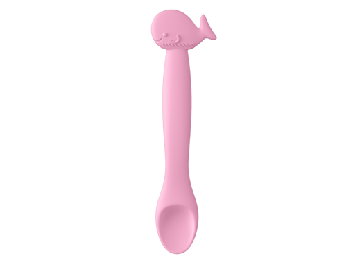 Immagine di Suavinex cucchiaio Whale silicone rosa - Piatti e posate