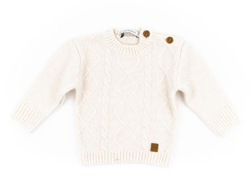 Immagine di Bamboom maglia in lana cablè bianco 450 tg 3 mesi - T-Shirt e Top