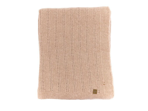 Immagine di Bamboom copertina in lana cablè 100 x 74 cm cammello - Corredino nanna