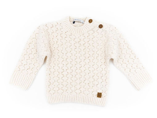 Immagine di Bamboom maglia in lana rombi aperti bianco 456 tg 3 mesi - T-Shirt e Top