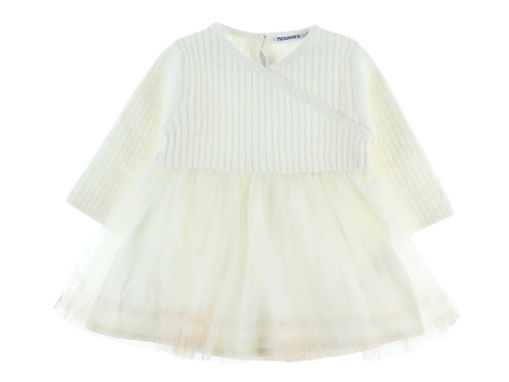 Immagine di Noukie's abito in maglia con tulle bianco tg 3 m - Vestiti