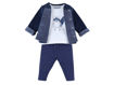 Immagine di Noukie's completo cardigan, t-shirt e pantaloni bianco-blu tg 6 m