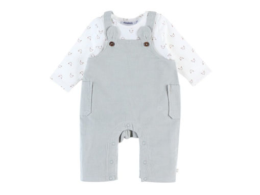 Immagine di Noukie's salopette salvia e maglietta bianca tg 3 m - T-Shirt e Top