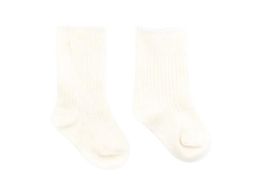 Immagine di Bamboom calze a coste in bambù panna 411 tg 0-3 mesi - Calzine per neonato