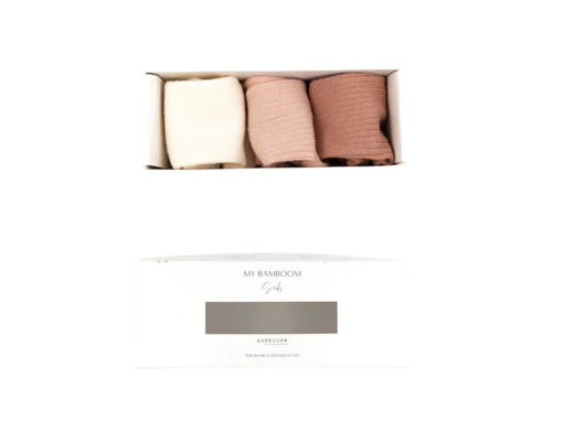 Immagine di Bamboom 3 paia calze con pizzo rosa cipria-panna-rosa scuro 4120004 tg 0-3 mesi - Calzine per neonato