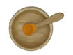 Immagine di Ecomikro ciotola e cucchiaio bambù arancio