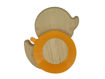 Immagine di Ecomikro piatto papera e cucchiaio bambù arancio