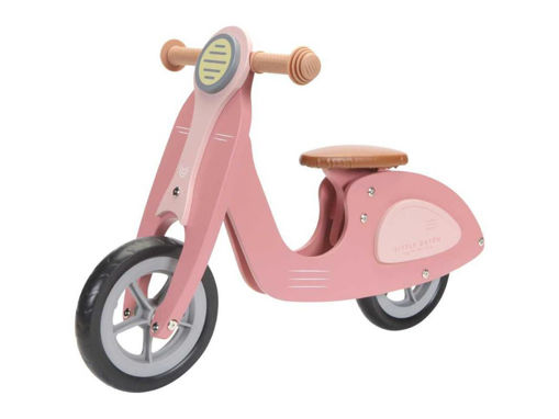 Immagine di Little Dutch balance bike scooter in legno rosa - Giochi cavalcabili