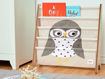 Immagine di 3 Sprouts libreria frontale montessoriana gufo grigio