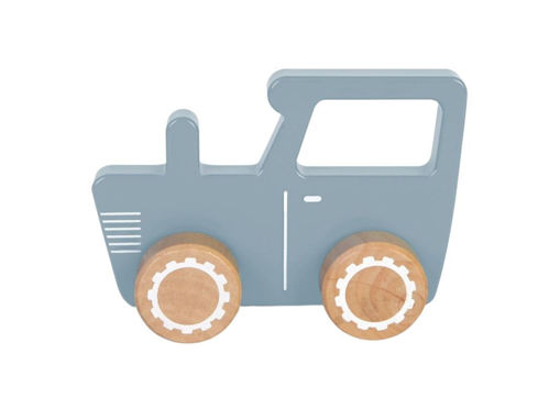 Immagine di Little Dutch veicolo in legno trattore blu - Giocattoli in legno