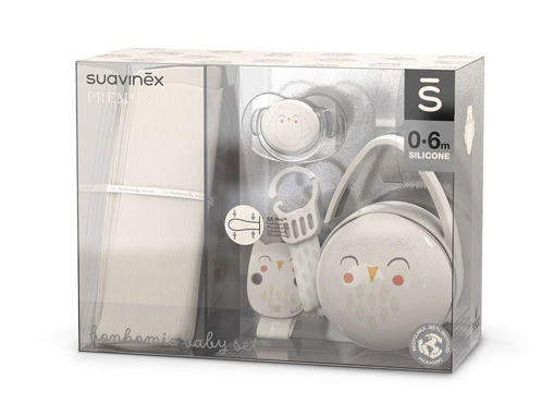 Immagine di Suavinex set regalo linea bonhomia bianco - Ciucci