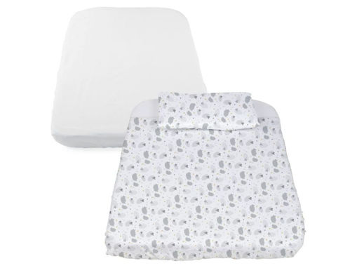 Immagine di Chicco set culla 3 pz con copripiumino Next2Me grey sheep - Corredino nanna