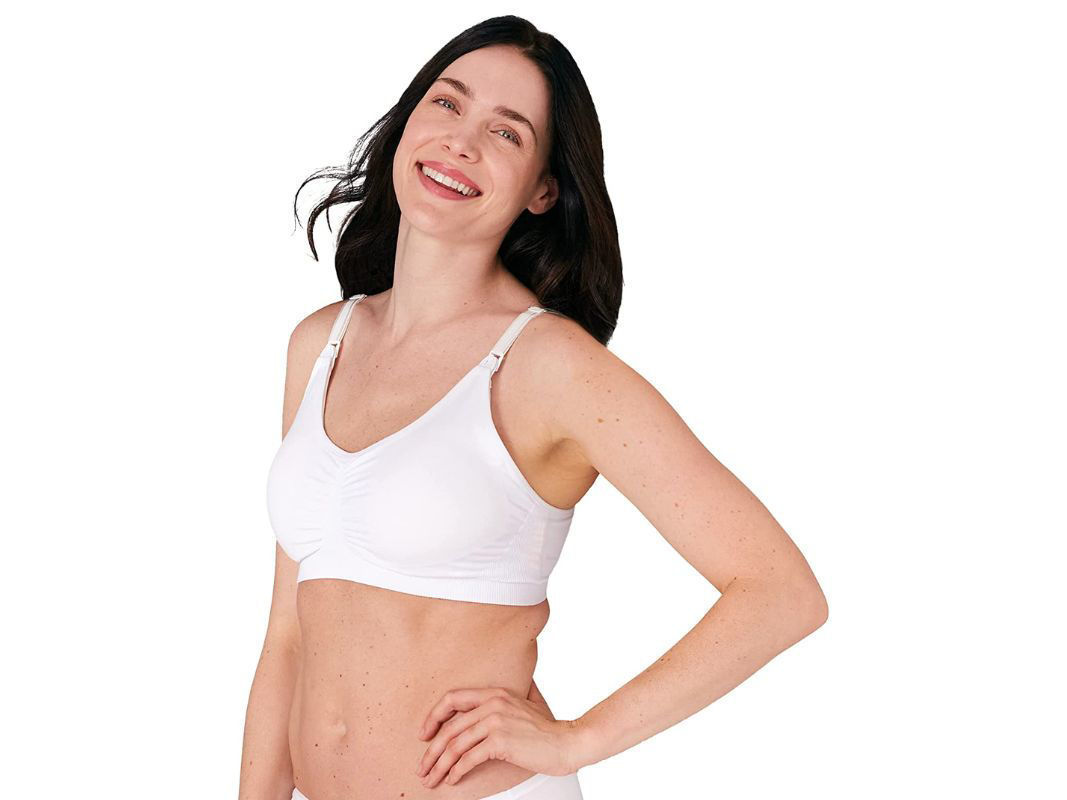 SELENE Reggiseno Allattamento Imbottito Senza Ferretto In Cotone Art. Jasmine (2, Bianco