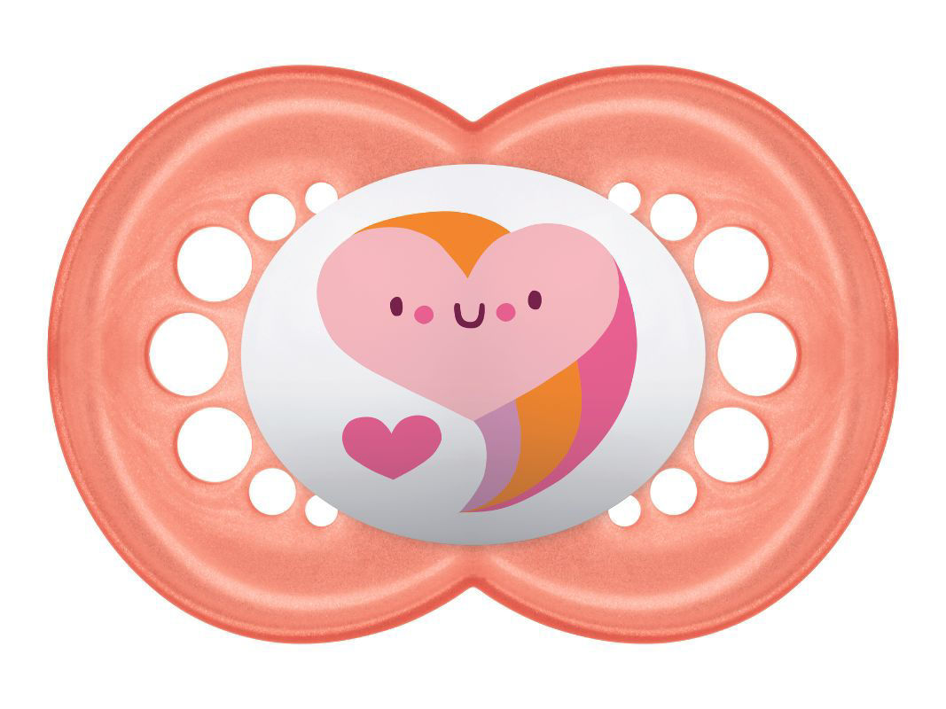 Ciucci MAM Original 16+ Mesi - In Caucci&ugrave; Naturale, Con Custodia, Rosa