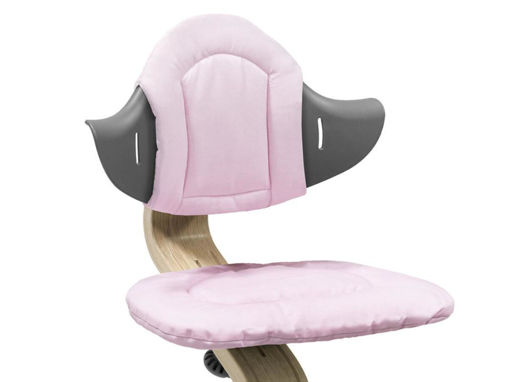 Immagine di Stokke cuscino per Nomi con tessuto double-face grigio rosa - Accessori seggiolone