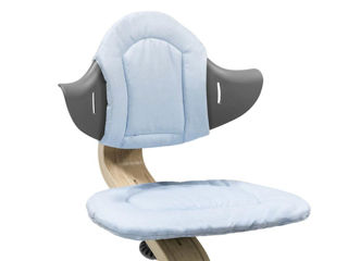 Immagine di Stokke cuscino per Nomi con tessuto double-face grigio azzurro - Accessori seggiolone