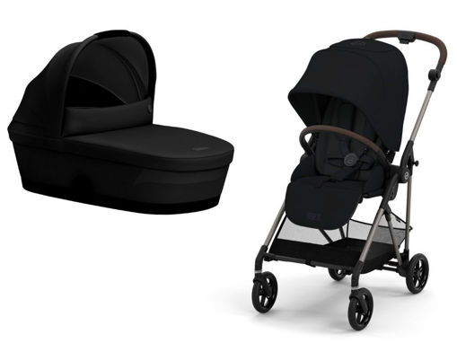 Immagine di Cybex Gold duo Melio moon black - Passeggini trio e duo