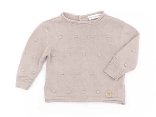 Immagine di Bamboom maglia aperta dietro mini pom-pom Knitted cammello 463 tg 6 mesi - Maglie