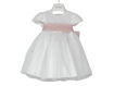 Immagine di Amaya abito cerimonia maniche corte bianco-rosa 593019 tg 9 mesi - Vestiti