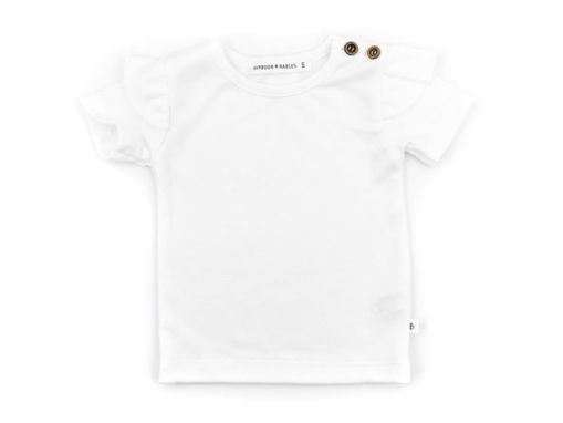 Immagine di Bamboom shirt maniche corte con spalle volant bianco 336PE tg 9-12 mesi - T-Shirt e Top