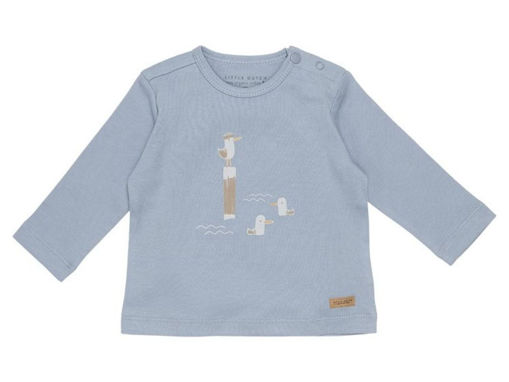 Immagine di Little Dutch maglietta maniche lunghe Gabbiani Blu tg 2-3 mesi - Maglie