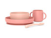 Immagine di Suavinex set svezzamento silicone Colour Essence rosa - Piatti e posate