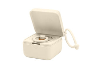 Immagine di Bibs scatola portaciuccio Pacifier Ivory - Portaciuccio e catenelle