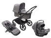 Immagine di Bugaboo trio Fox 5 con Turtle Air black/grey melange-grey melange - Passeggini trio e duo