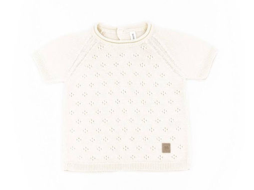 Immagine di Bamboom maglia traforata knitted bianco 544 tg 1 mese - T-Shirt e Top