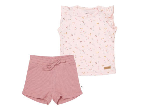 Immagine di Little Dutch completino estivo Little Pink Flower tg 6-9 mesi - Pantaloni