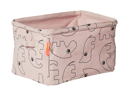 Immagine di Done by Deer cesto portagiochi reversibile con manici rosa cipria - Portagiochi