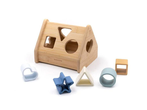 Immagine di Bamboom puzzle casetta in legno blu CBA005-06 - Giocattoli in legno