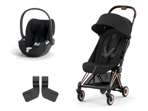 Immagine di Cybex duo Coya con Cloud T Plus rosegold-sepia black - Passeggini trio e duo