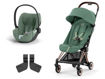 Immagine di Cybex duo Coya con Cloud T Plus rosegold-leaf green - Passeggini trio e duo