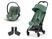 Immagine di Cybex duo Coya con Cloud T Plus matt black-leaf green - Passeggini trio e duo