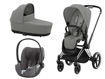 Immagine di Cybex trio Priam 4.0 con Cloud T chrome black-mirage grey - Passeggini trio e duo