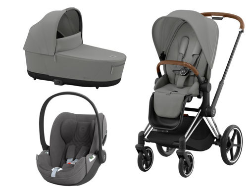 Immagine di Cybex trio Priam 4.0 con Cloud T chrome brown-mirage grey - Passeggini trio