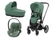 Immagine di Cybex trio Priam 4.0 con Cloud T chrome black-leaf green - Passeggini trio e duo