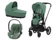 Immagine di Cybex trio Priam 4.0 con Cloud T matt black-leaf green - Passeggini trio e duo