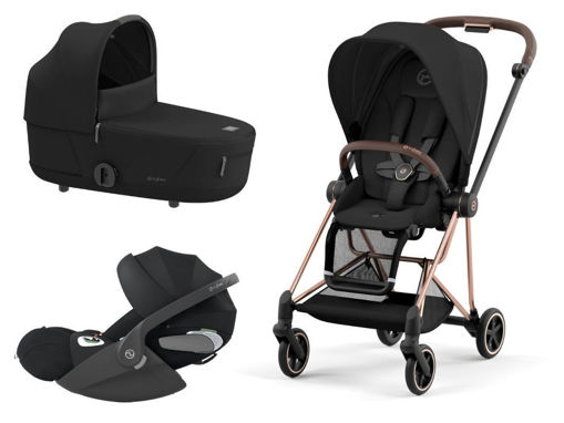 Immagine di Cybex trio Mios 3.0 con Cloud T rosegold-sepia black - Passeggini trio