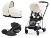 Immagine di Cybex trio Mios 3.0 con Cloud T chrome black-off white - Passeggini trio e duo