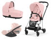 Immagine di Cybex trio Mios 3.0 con Cloud T chrome black-peach pink - Passeggini trio e duo