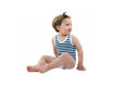 Immagine di J BIMBI body taglia unica 0-36 mesi bianco a righe blu