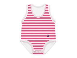 Immagine di J BIMBI body taglia unica 0-36 mesi bianco a righe rosa - Body neonato
