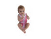 Immagine di J BIMBI body taglia unica 0-36 mesi bianco a righe rosa