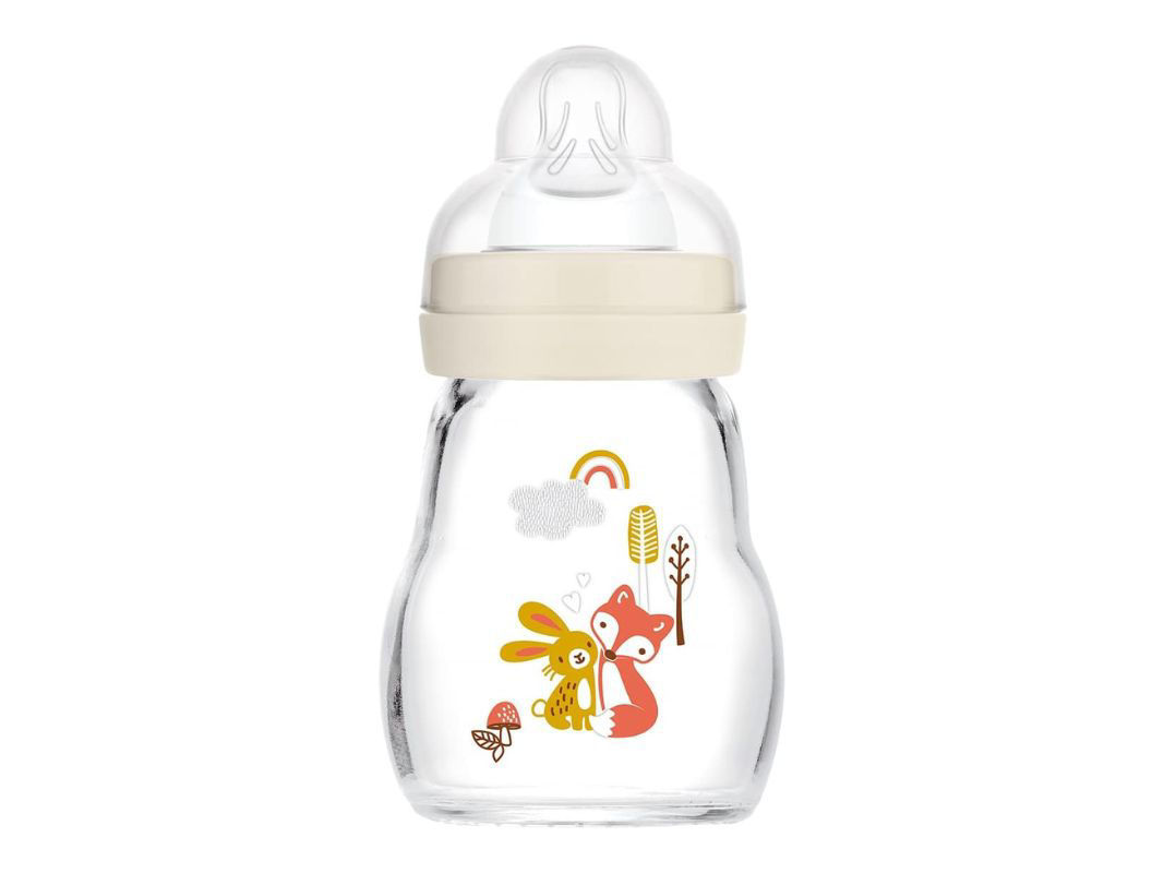 MAM - Bottiglia in vetro Feel Good Glass, 260 ml con tettarella, misura 1  dalla nascita, 2 pezzi : : Prima infanzia