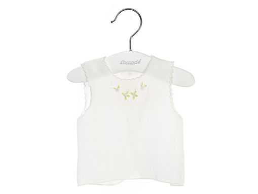 Immagine di Coccodè camicino in seta con ricamo panna-panna C58945 - T-Shirt e Top